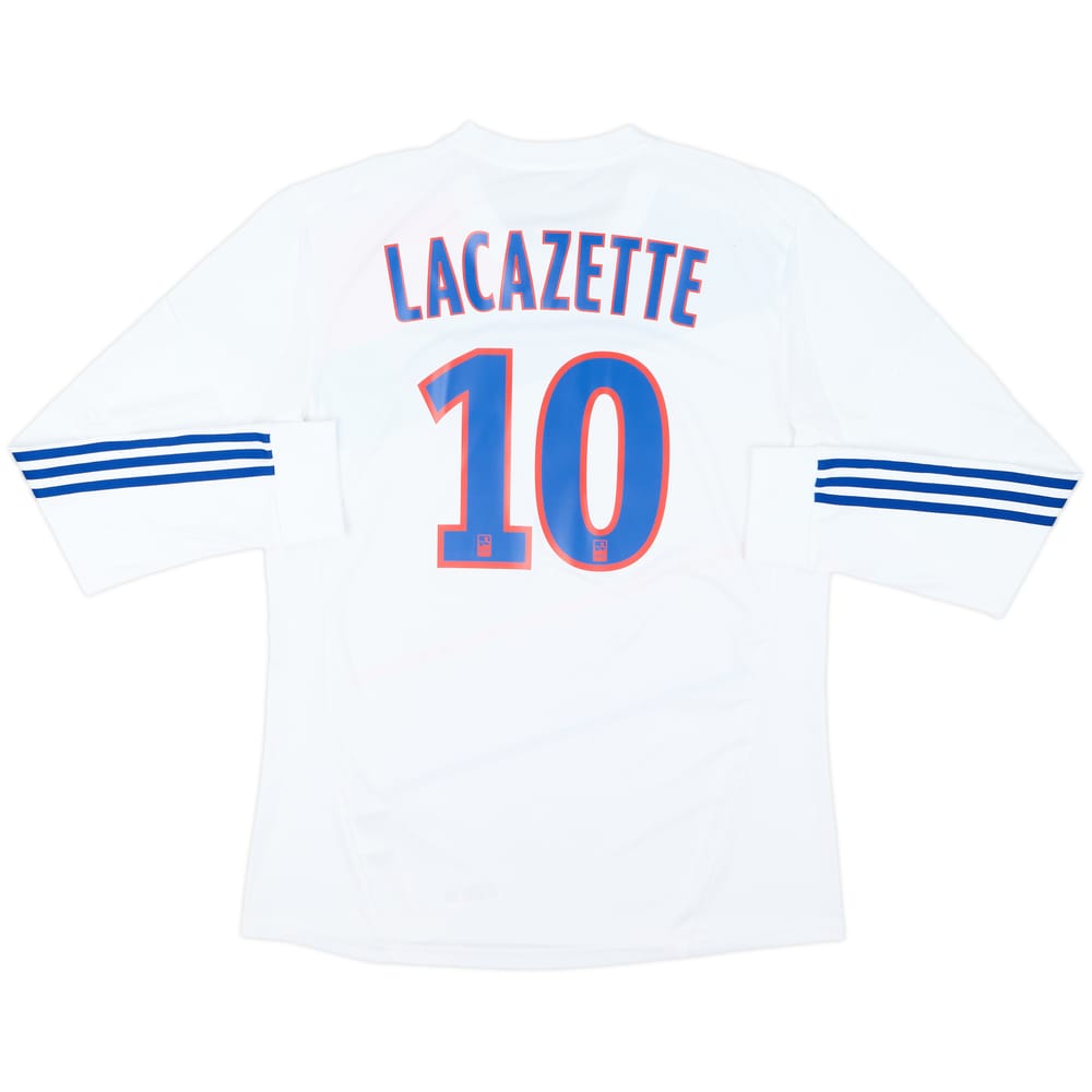 2012-13 Lyon Player Issue Home L/S Shirt Lacazette #10 - 8/10 - (XL)