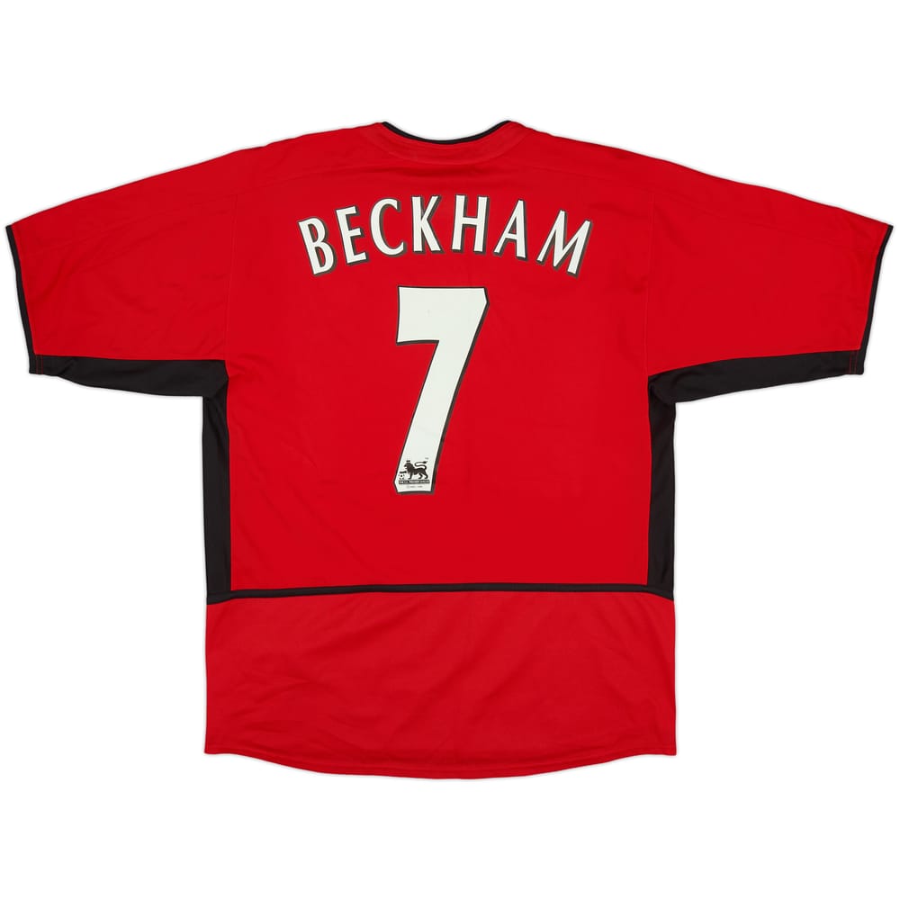 2002-04 Manchester United Home Shirt Beckham #7 - 8/10 - (S)
