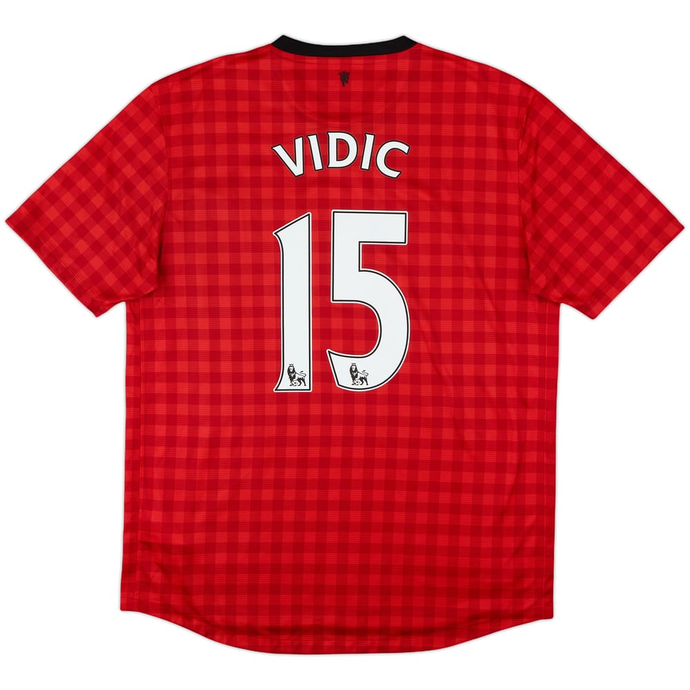 2012-13 Manchester United Home Shirt Vidic #15 - 6/10 - (L)