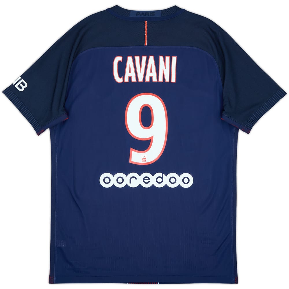 2016-17 Paris Saint-Germain Authentic Home Shirt Cavani #9 - 10/10 - (L)