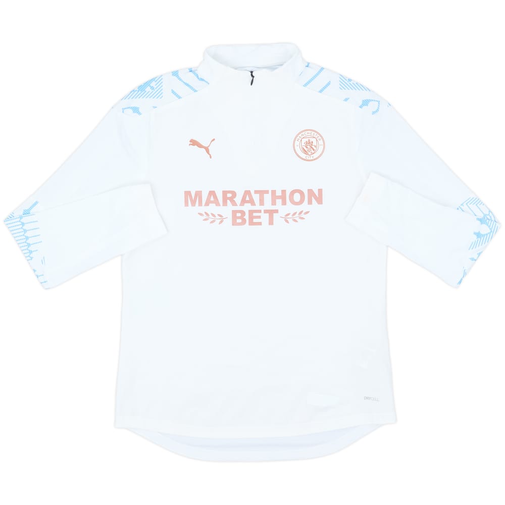 2019-20 Manchester City Puma 1/4 Zip Drill Top - 9/10 - (M)