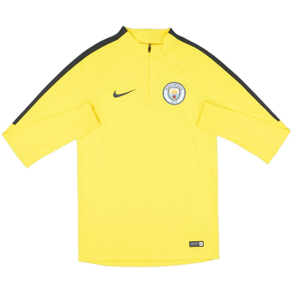 2017-18 Manchester City Nike 1/4 Zip Drill Top - 9/10 - (S)