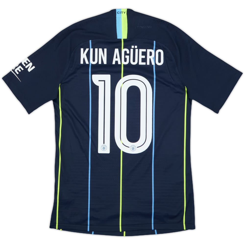 2018-19 Manchester City Authentic Away Shirt Aguero #10 - 9/10 - (S)