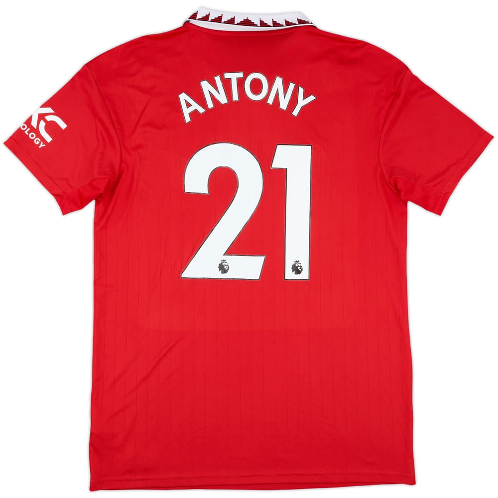 2022-23 Manchester United Home Shirt Antony #21 - 9/10 - (L)