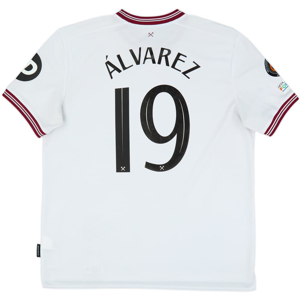 Camiseta de visitante del West Ham 2023-24 Alvarez #19 - 7/10 - (XXL)