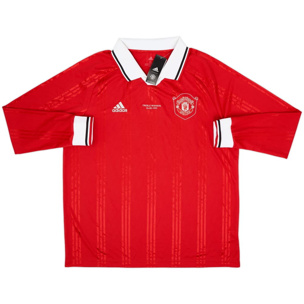 2019-20 Manchester United adidas 'Treble Winners' Icon L/S Shirt (XL)