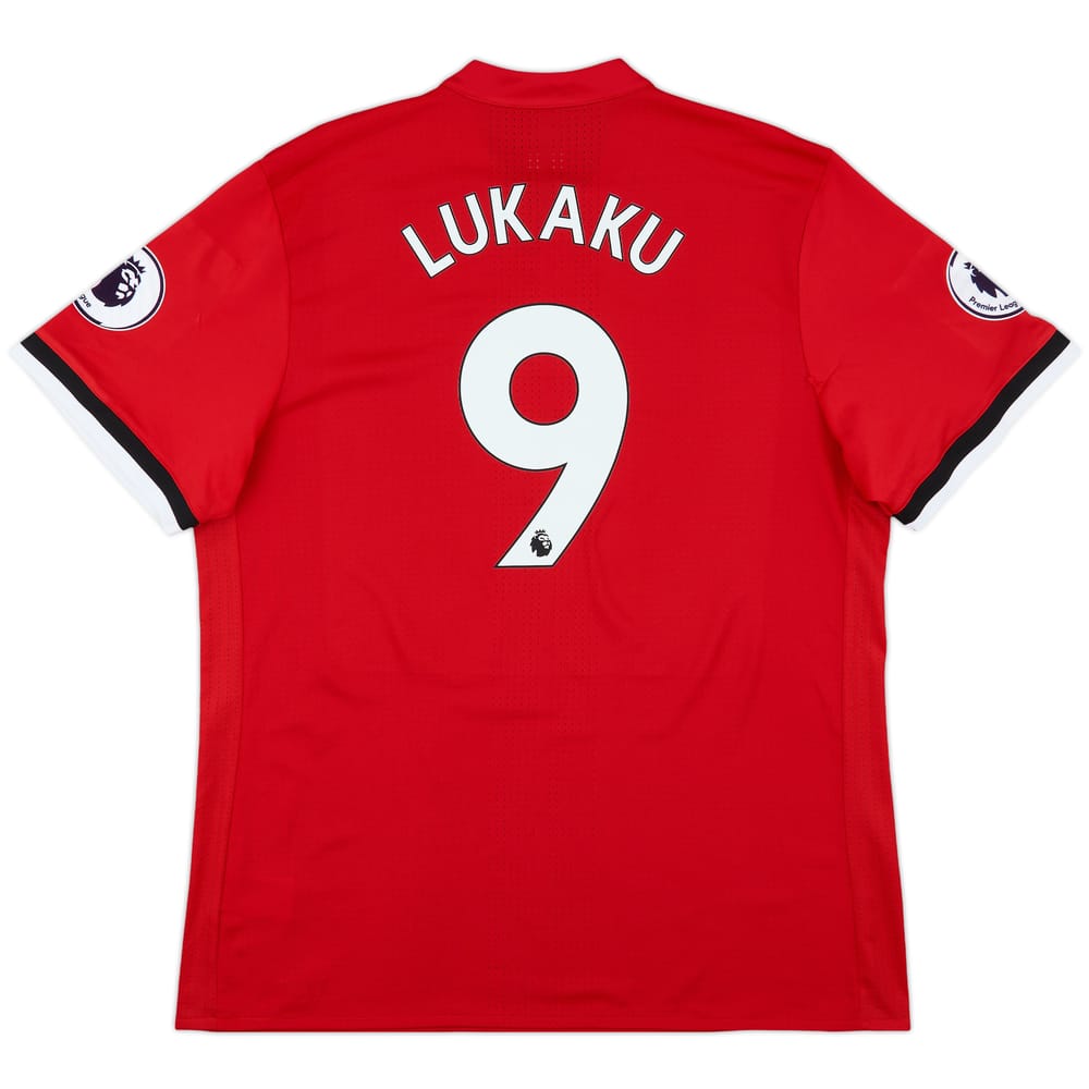 2017-18 Manchester United Authentic Home Shirt Lukaku #9 - 9/10 - (XXL)