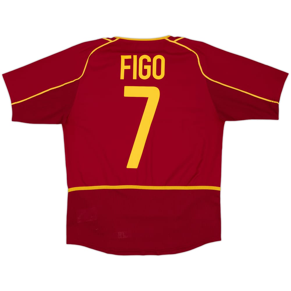 2002-04 Portugal Home Shirt Figo #7 - 8/10 - (XL.Boys)