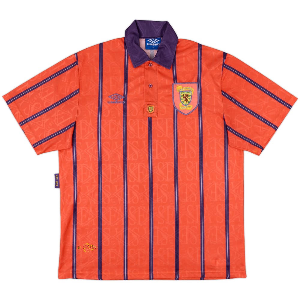 1993-95 Scotland Away Shirt - 8/10 - (XL)