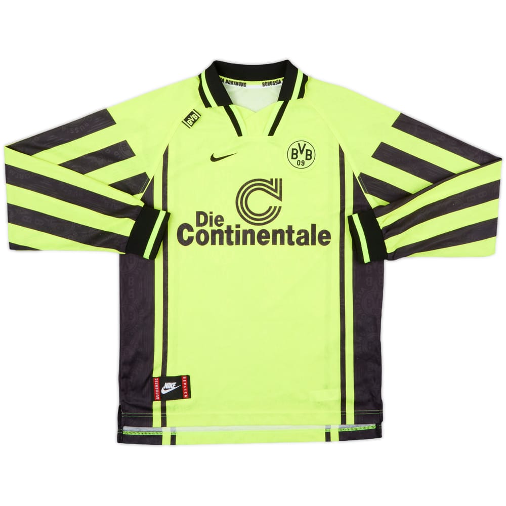 1996-97 Borussia Dortmund Home L/S Shirt - 8/10 - (XL.Boys)