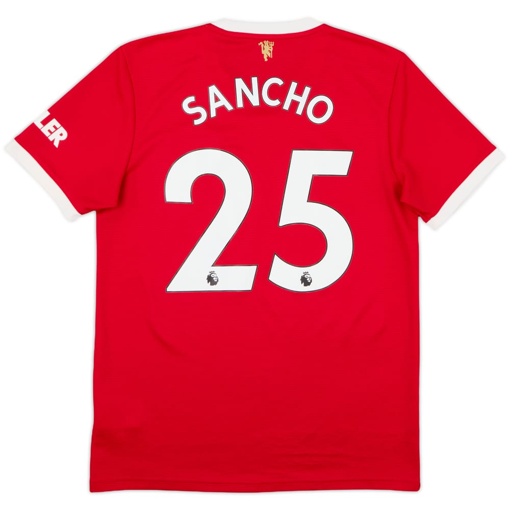 2021-22 Manchester United Home Shirt Sancho #25 - 7/10 - (M)