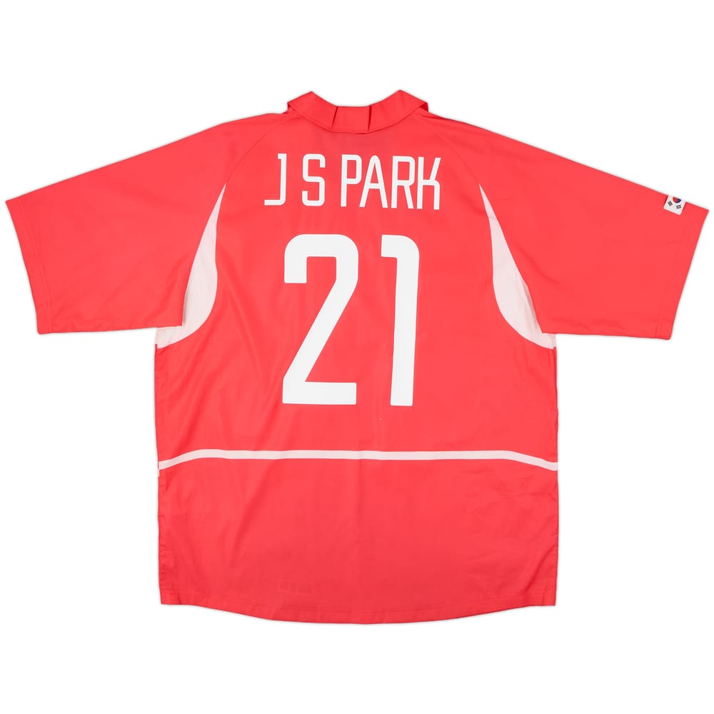 2002-03 South Korea Home Shirt J.S.Park #21 - 8/10 - (XL)