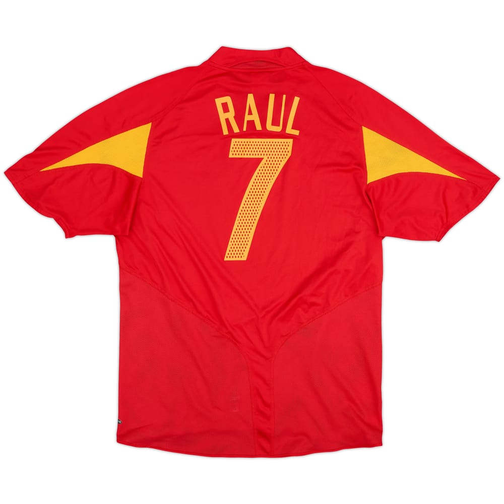 2004-06 Spain Home Shirt Raul #7 - 10/10 - (XL)