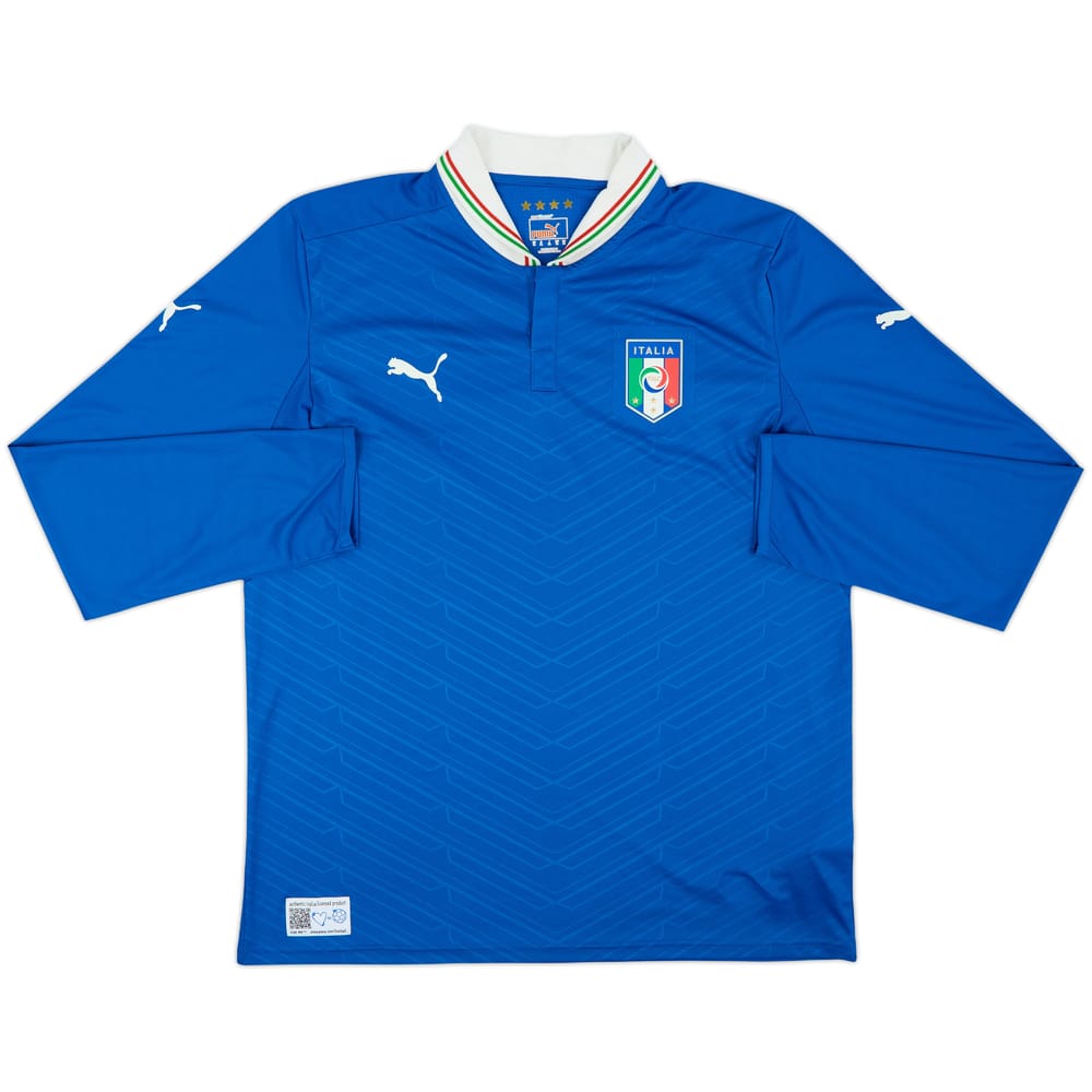 2012-13 Italy Home L/S Shirt - 10/10 - (XL)