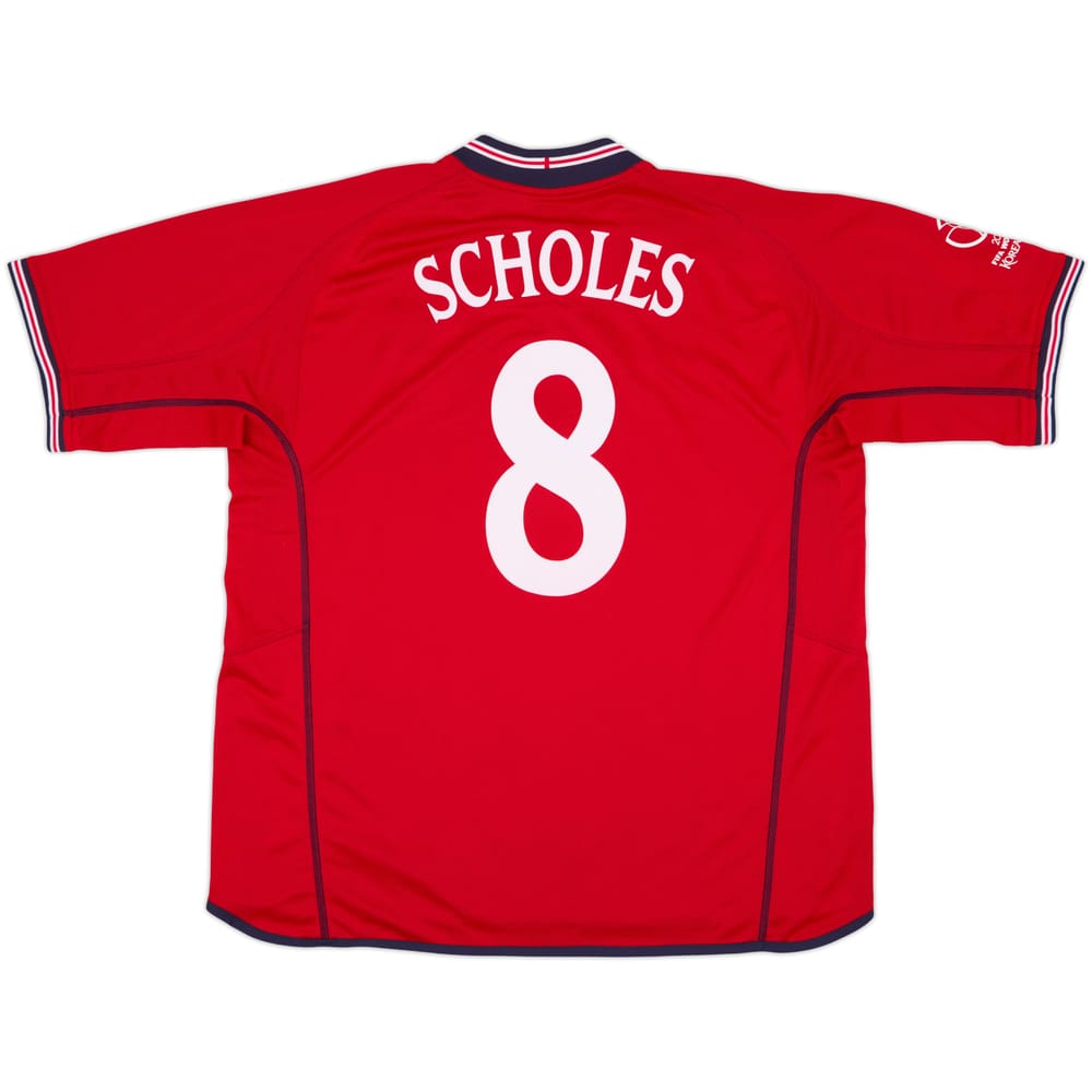 2002-04 England Away Shirt Scholes #8 - 9/10 - (XL)