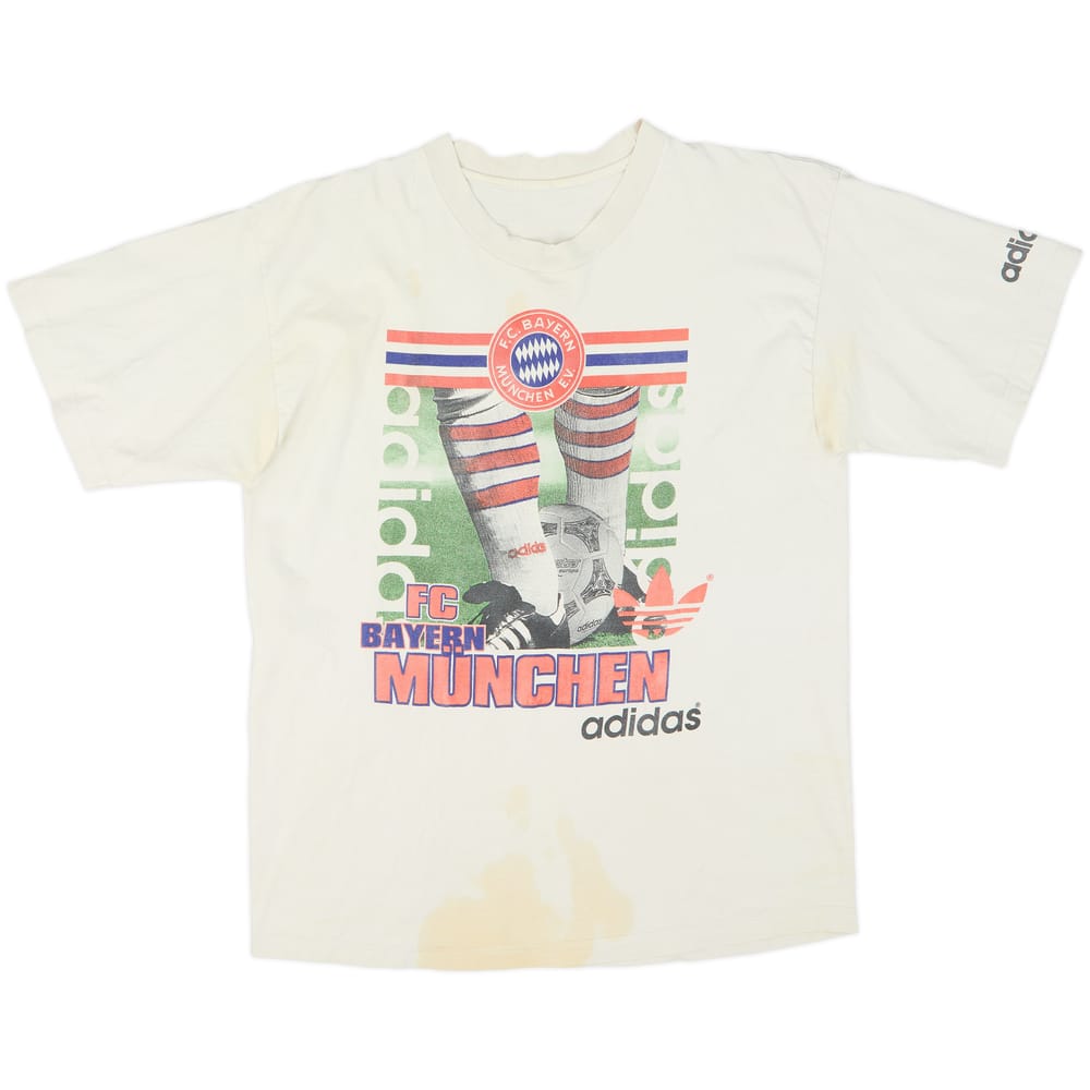 1995-96 Bayern Munich adidas Graphic Tee - 4/10 - (XL)