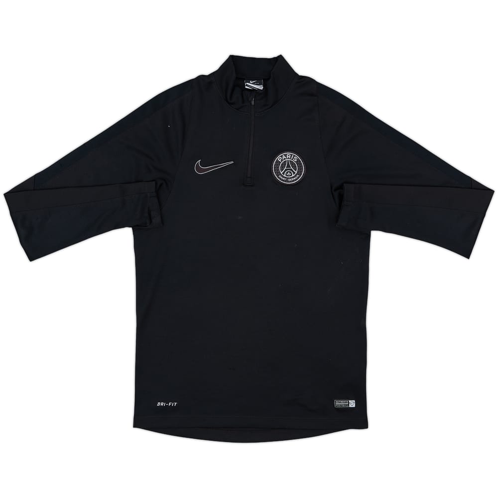 2015-16 Paris Saint-Germain Nike 1/4 Zip Drill Top - 8/10 - (S)
