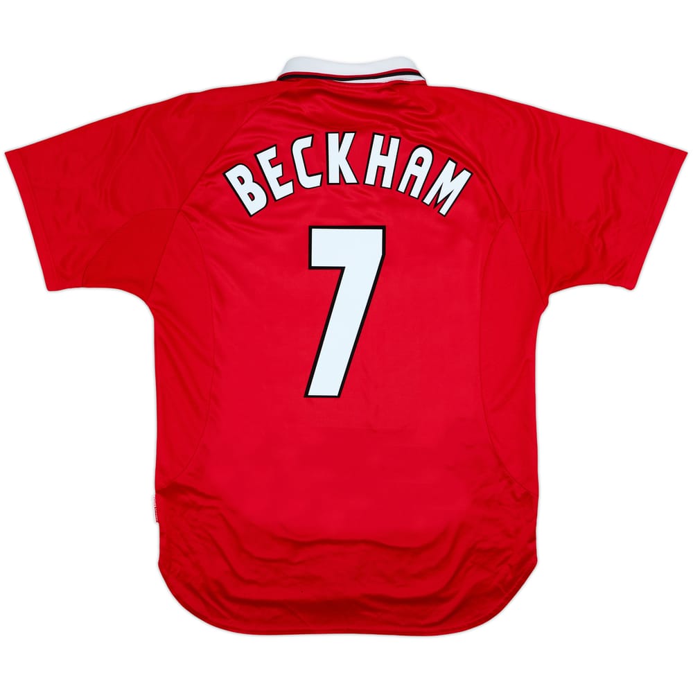 1997-00 Manchester United CL Shirt Beckham #7 - 8/10 - (XL)