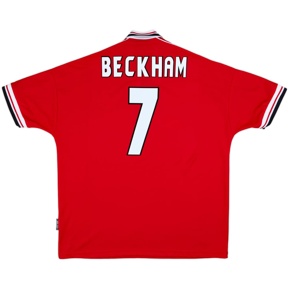 1998-00 Manchester United Home Shirt Beckham #7 - 9/10 - (XXL)