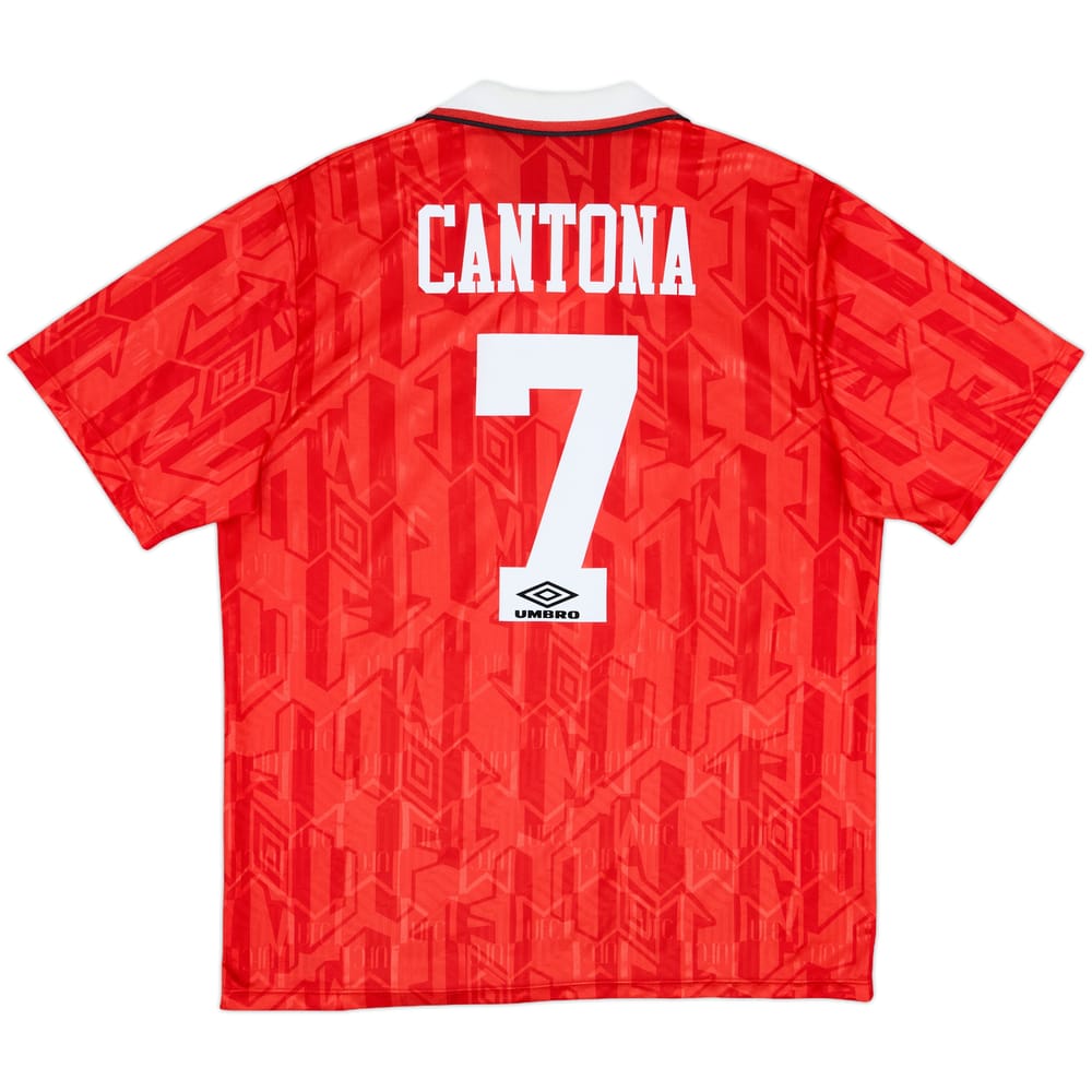1992-94 Manchester United Home Shirt Cantona #7 - 8/10 - (XL)