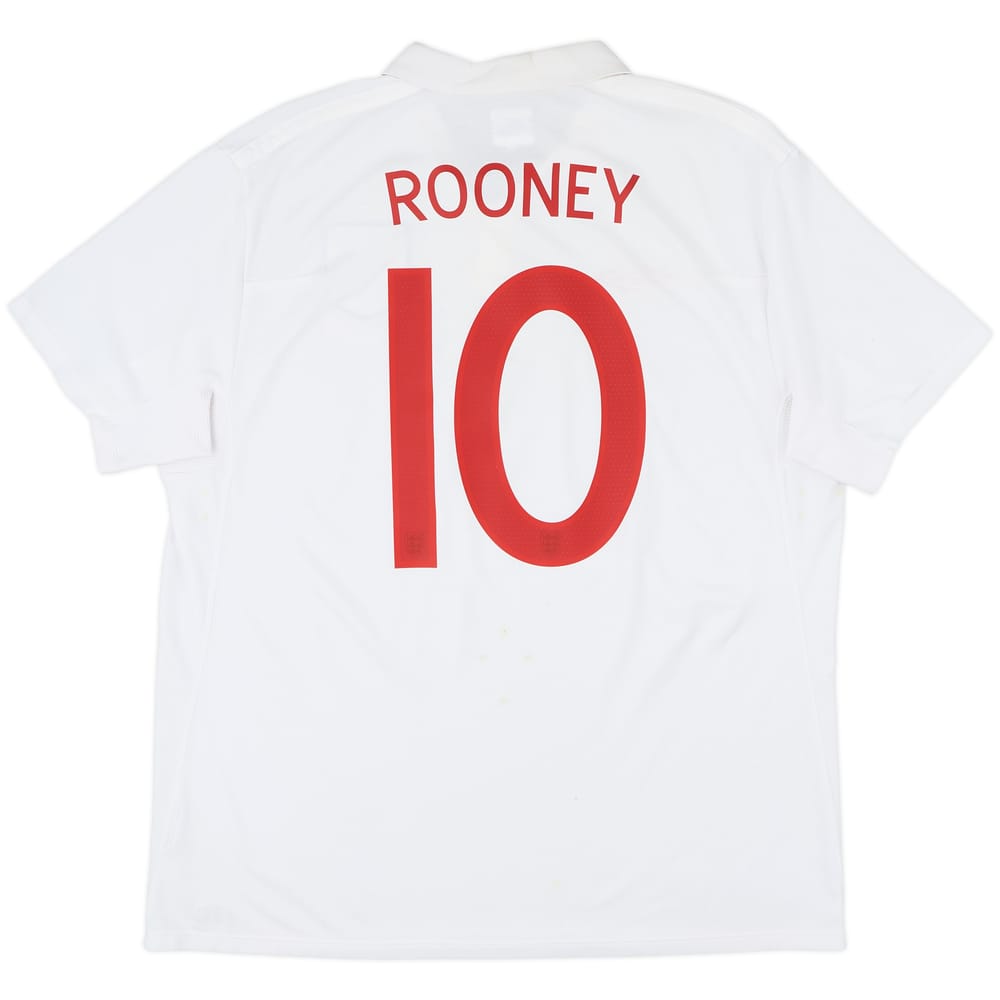 2009-10 England 'South Africa' Home Shirt Rooney #10 - 8/10 - (XL)