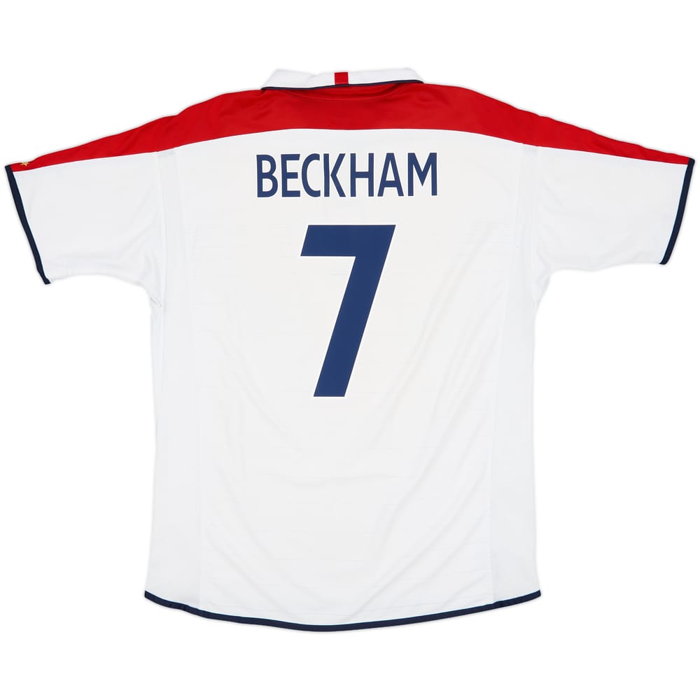2003-05 England Home Shirt Beckham #7 - 5/10 - (XL)