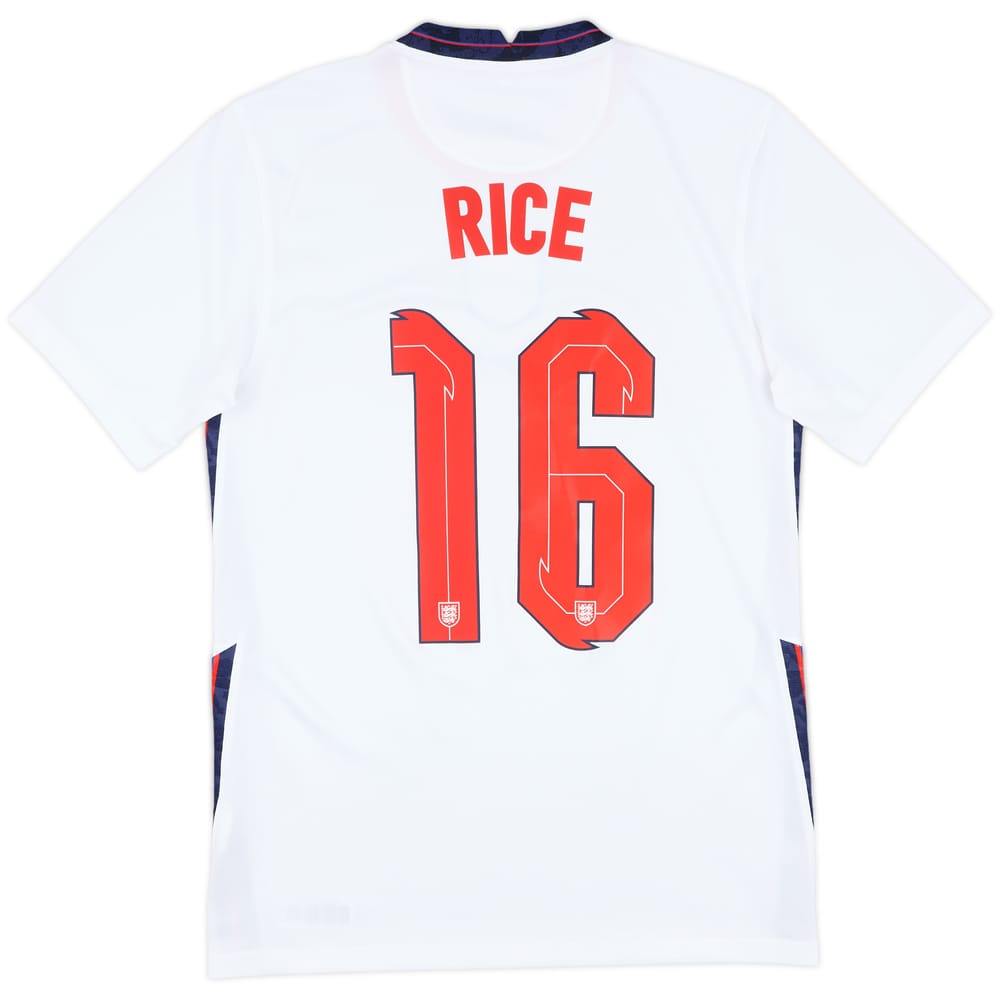 2020-22 England Home Shirt Rice #16 - 8/10 - (S)