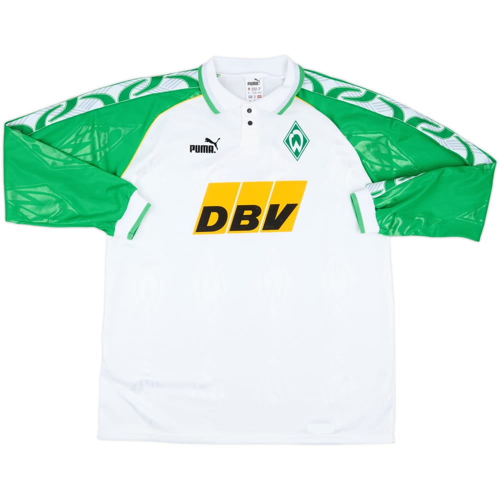 1995-96 Werder Bremen Home L/S Shirt - 9/10 - (XL)