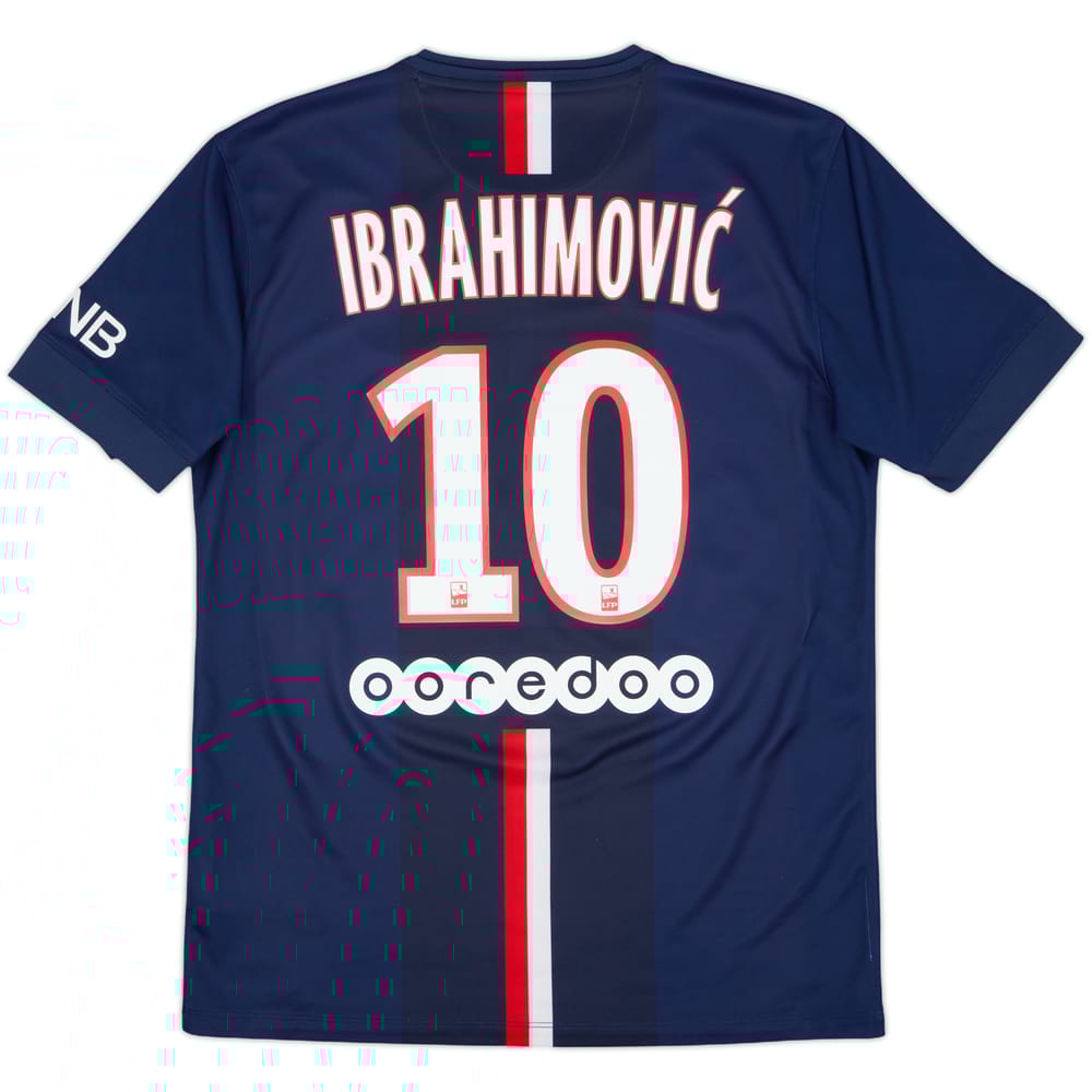2014-15 Paris Saint-Germain Home Shirt Ibrahimovic #10 - 9/10 - (M)