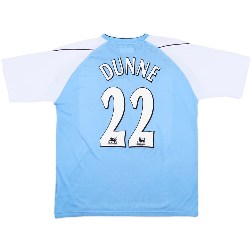 2006-07 Manchester City Home Shirt Dunne #22 - 8/10 - (XL)