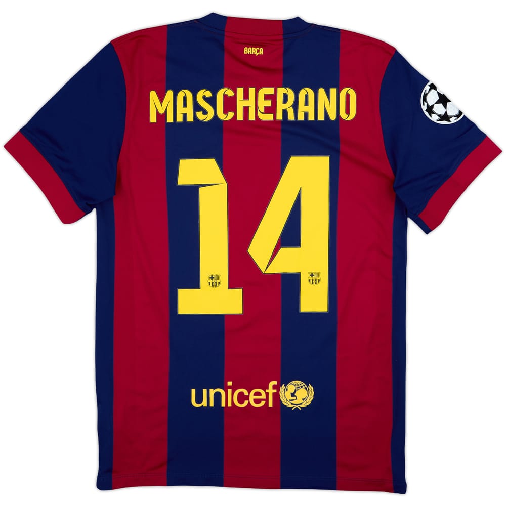 2014-15 Barcelona Home Shirt Mascherano #14 - 8/10 - (M)