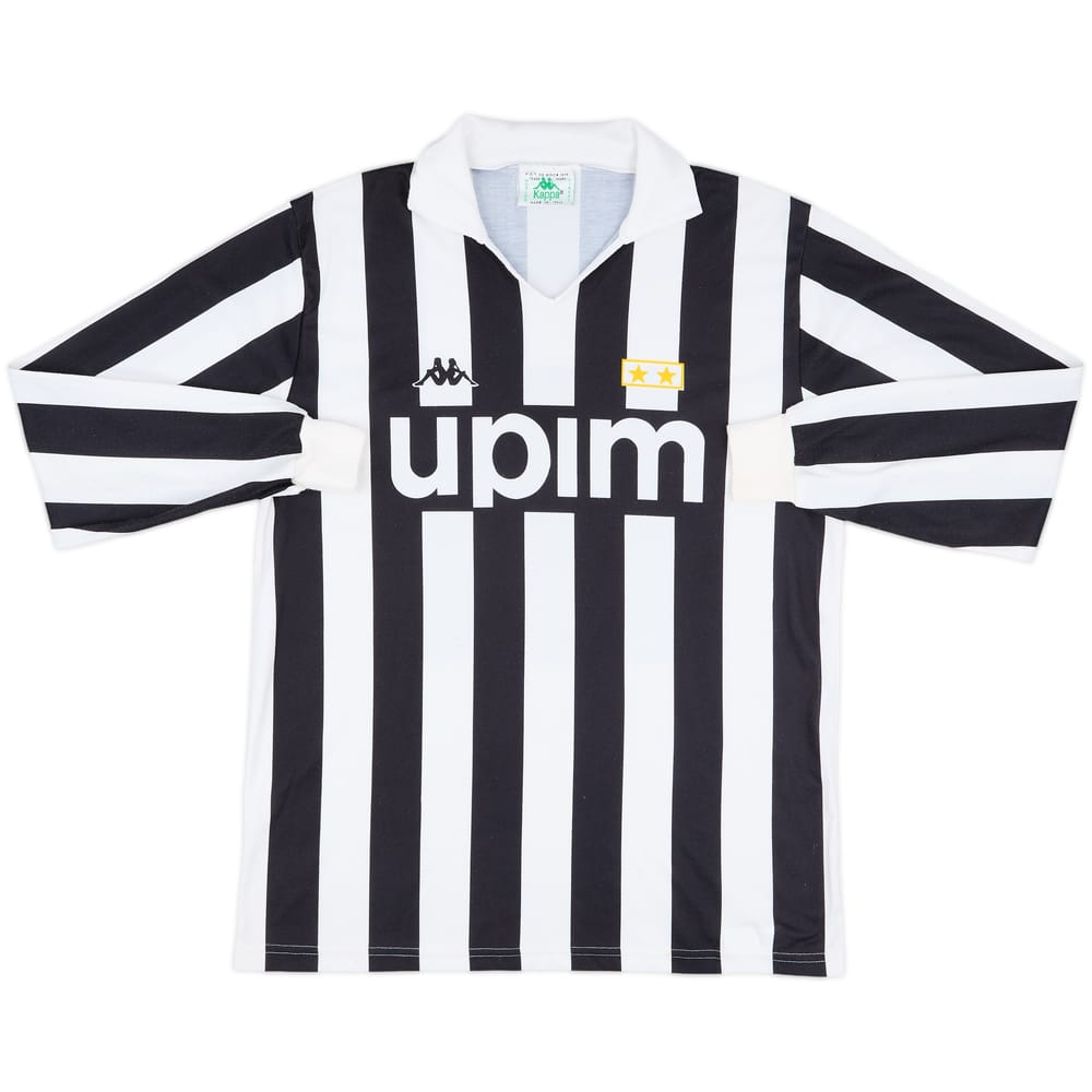 1991-92 Juventus Basic Home L/S Shirt #10 - 8/10 - (L)