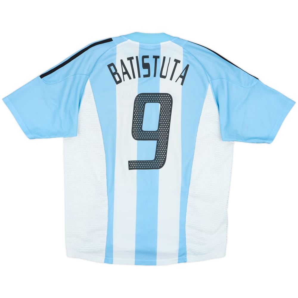 2002-04 Argentina Home Shirt Batistuta #9 - 6/10 - (L)