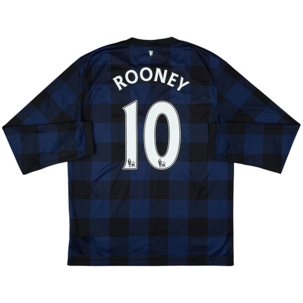 2013-14 Manchester United Away L/S Shirt Rooney #10 - 8/10 - (L)