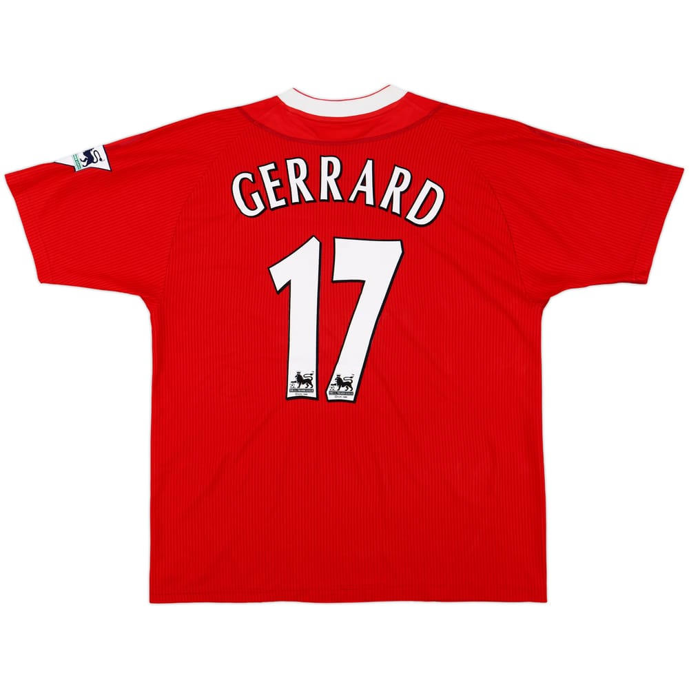 2002-04 Liverpool Home Shirt Gerrard #17 - 8/10 - (L)