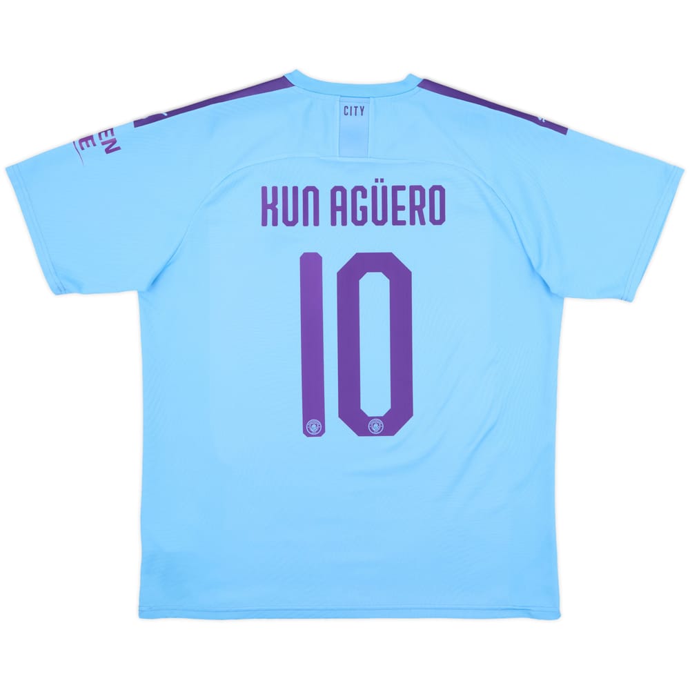 2019-20 Manchester City Home Shirt Kun Aguero #10 - 8/10 - (XL)