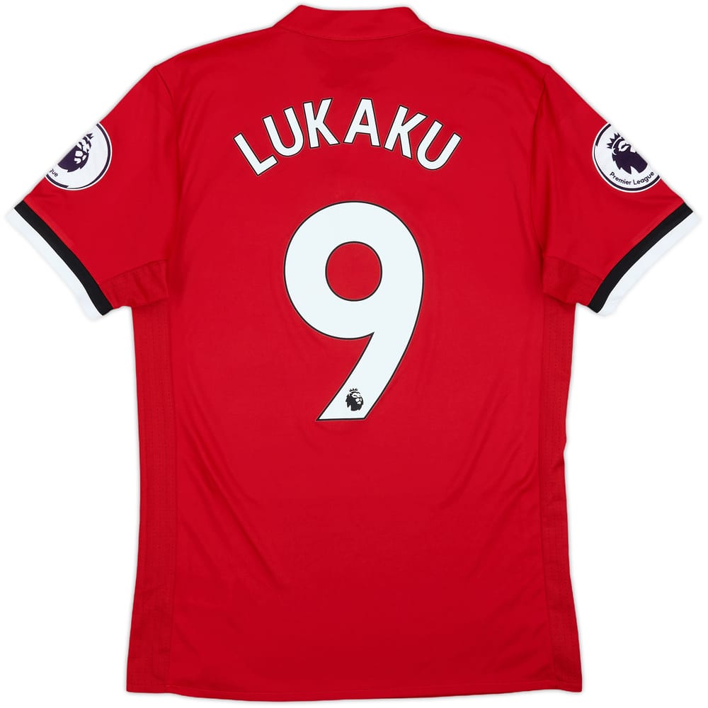 2017-18 Manchester United Home Shirt Lukaku #9 - 9/10 - (S)
