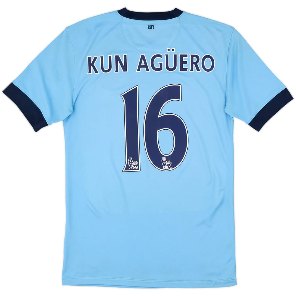 2014-15 Manchester City Home Shirt Kun Aguero #16 - 7/10 - (S)