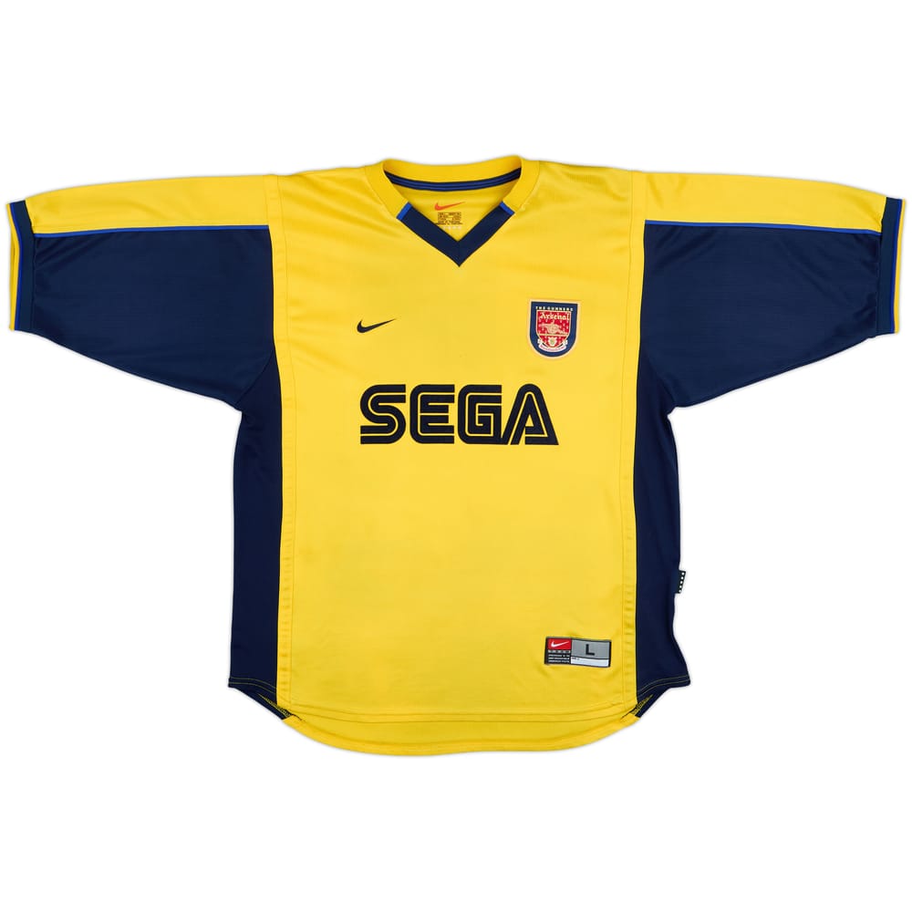 1999-01 Arsenal Away Shirt Bergkamp #10 - 8/10 - (L)