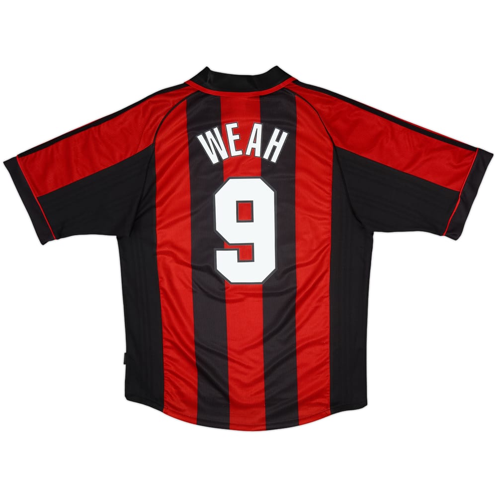 1998-00 AC Milan Home Shirt Weah #9 - 6/10 - (XL)