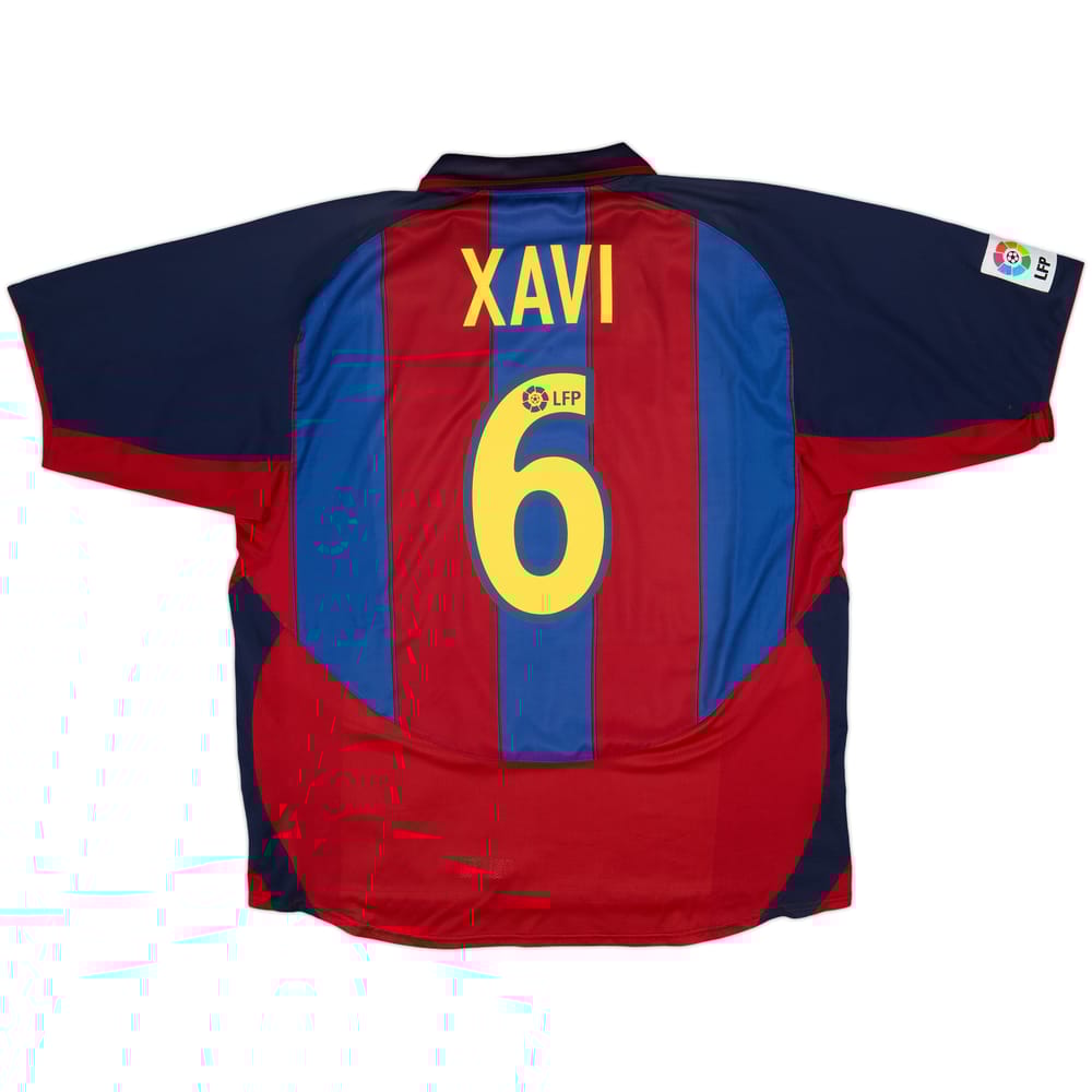 2003-04 Barcelona Home Shirt Xavi #6 - 6/10 - (XL)