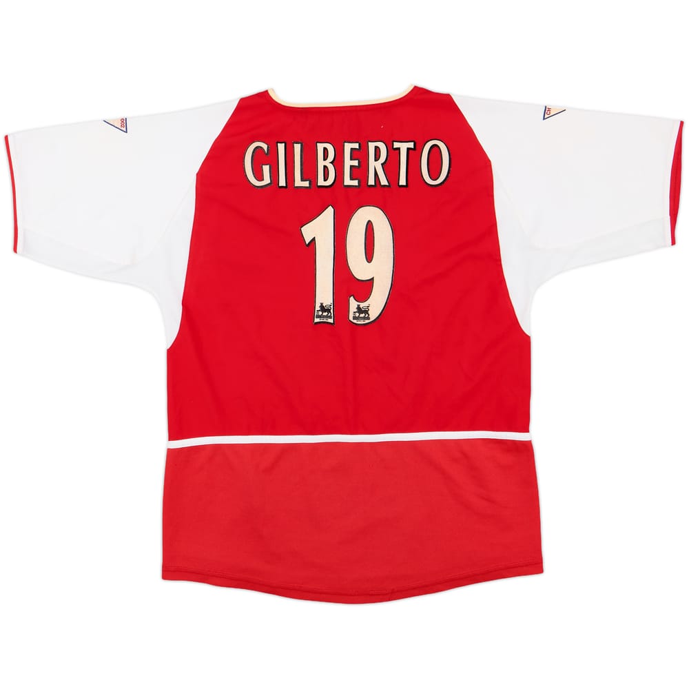 2002-04 Arsenal Home Shirt Gilberto #19 - 7/10 - (XL.Boys)