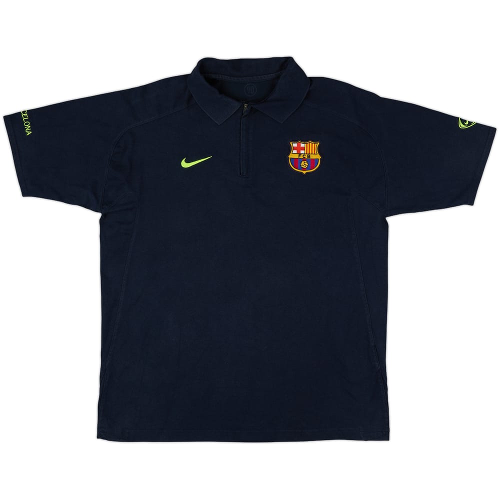 2005-06 Barcelona Nike 1/4 Zip Polo Shirt - 7/10 - (XL)