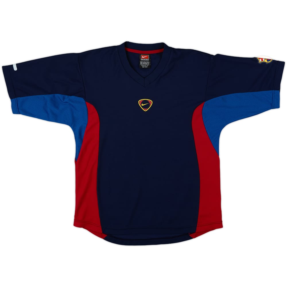 2000-01 Barcelona Nike Training Shirt - 8/10 - (L.Boys)