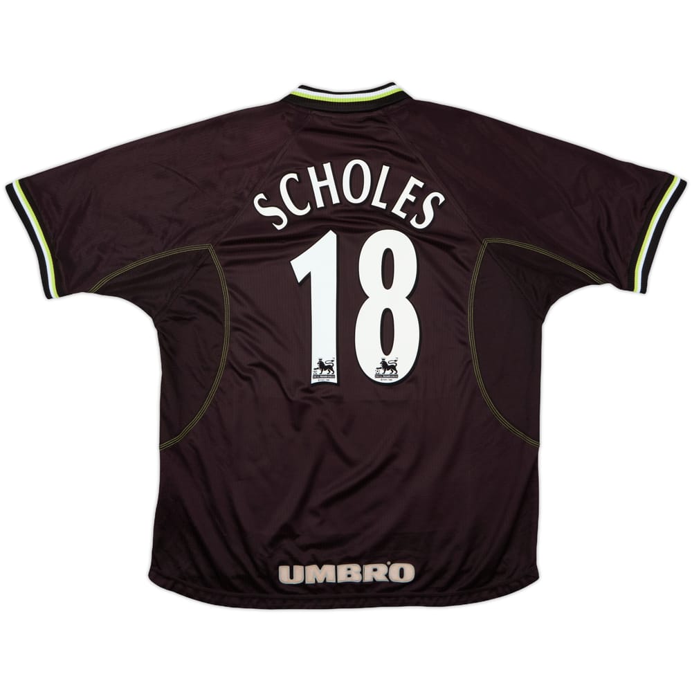 1998-99 Manchester United Third Shirt Scholes #18 - 9/10 - (XXL)