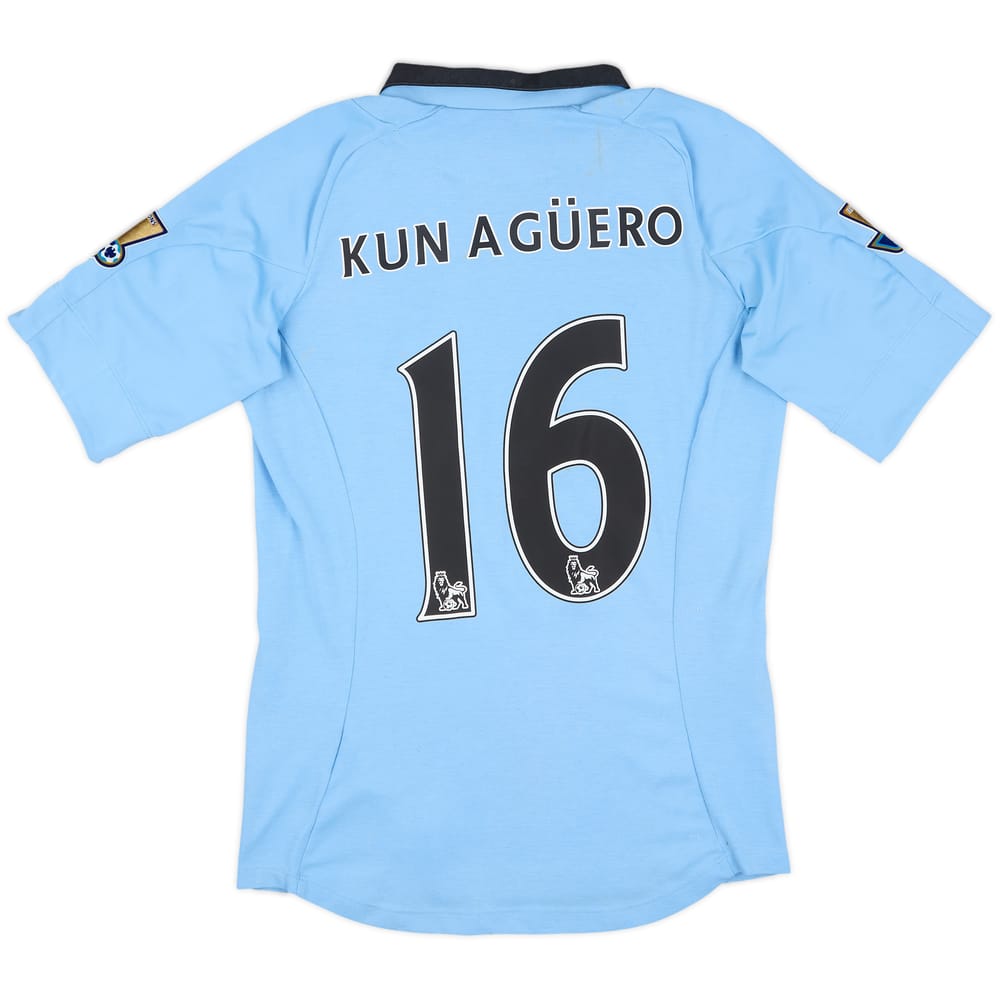 2012-13 Manchester City Home Shirt Kun Aguero #16 - 7/10 - (XL.Boys)