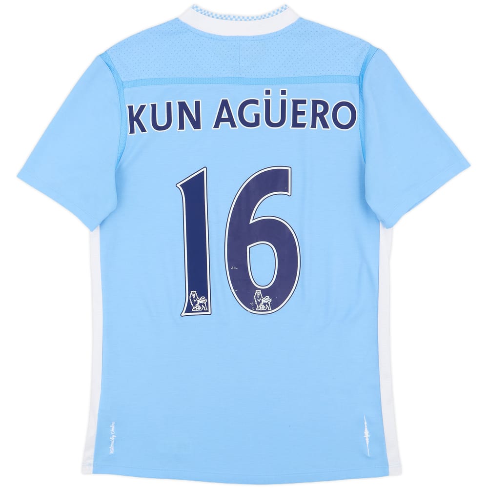 2011-12 Manchester City Home Shirt Kun Aguero #16 - 6/10 - (S)