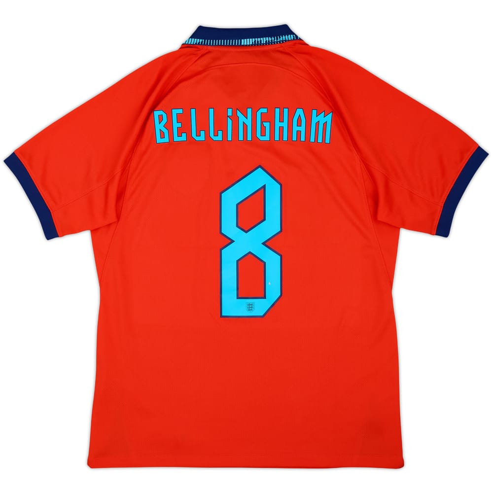 2022-23 England Away Shirt Bellingham #8 - 10/10 - (M)
