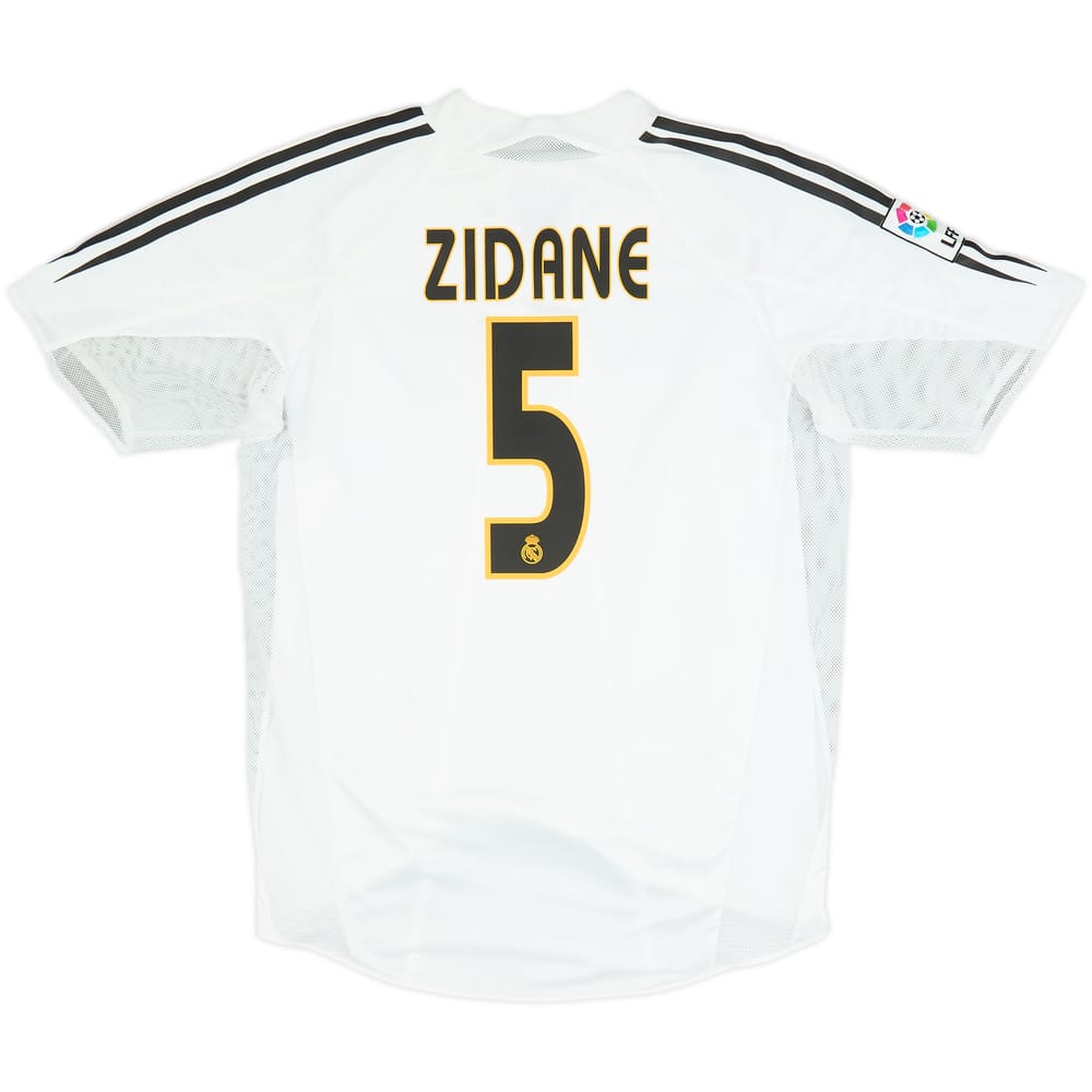 2004-05 Real Madrid Player Issue Home Shirt Zidane #5 - 6/10 - (L)