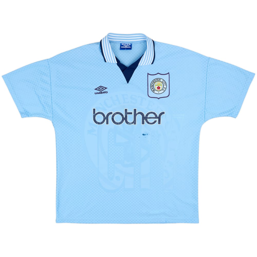 1995-97 Manchester City Home Shirt - 5/10 - (XL)